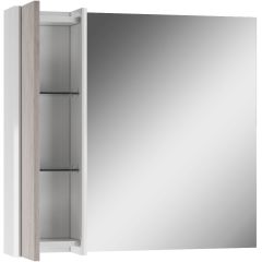 Шкаф-зеркало Uno 80 Дуб серый левый/правый Домино (DU1504HZ) в Сысерти - sysert.mebel24.online | фото 4