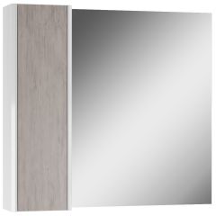 Шкаф-зеркало Uno 80 Дуб серый левый/правый Домино (DU1504HZ) в Сысерти - sysert.mebel24.online | фото 6
