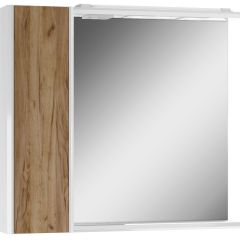 Шкаф-зеркало Uno 80 Дуб ВОТАН Эл. левый Домино (DU1509HZ) в Сысерти - sysert.mebel24.online | фото