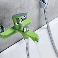 Смеситель для ванны Accoona A6366K (зеленый) в Сысерти - sysert.mebel24.online | фото 2