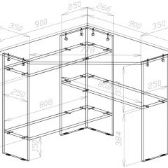 Стол письменный СП-2 (угловой) белый в Сысерти - sysert.mebel24.online | фото 3