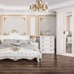 Спальня Натали 4-х ств 1600 (белый глянец/экокожа) в Сысерти - sysert.mebel24.online | фото