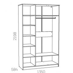 НМ 040.33 Х Шкаф для одежды "Оливия" в Сысерти - sysert.mebel24.online | фото 3