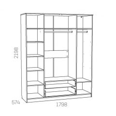 НМ 011.84 Х Шкаф комбинированный "Оливия" в Сысерти - sysert.mebel24.online | фото 3