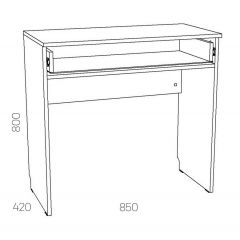 НМ 040.57 Х Стол туалетный "Оливия" в Сысерти - sysert.mebel24.online | фото 3