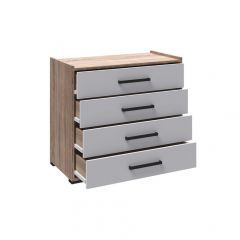 Спальня Соната Комод (Белый/Дуб крафт золотой) в Сысерти - sysert.mebel24.online | фото 2