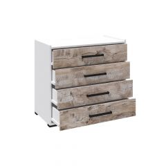 Спальня Соната Комод (Белый/Дуб юкон) в Сысерти - sysert.mebel24.online | фото 2