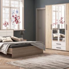 Спальня Соната Тумба прикроватная (дуб сонома/белый) в Сысерти - sysert.mebel24.online | фото 3