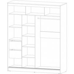 ВЕРОНА Шкаф-купе 1800 Венге/Анкор светлый в Сысерти - sysert.mebel24.online | фото