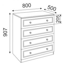 Спальня Беатрис (вариант 2) Дуб млечный в Сысерти - sysert.mebel24.online | фото 12