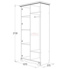 Спальный гарнитур Ольга-1Н (модульная) в Сысерти - sysert.mebel24.online | фото 3