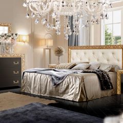 Спальный гарнитур Тиффани Premium черная/золото в Сысерти - sysert.mebel24.online | фото 3