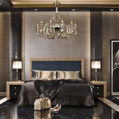 Спальный гарнитур Тиффани Premium черная/золото в Сысерти - sysert.mebel24.online | фото 2