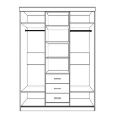 Спальный гарнитур Юнона (вариант-2) в Сысерти - sysert.mebel24.online | фото 5