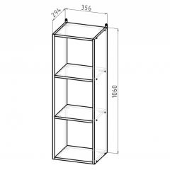 Стеллаж 3 секции (дуб сонома) в Сысерти - sysert.mebel24.online | фото 2