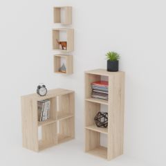 Стеллаж 3 секции (дуб сонома) в Сысерти - sysert.mebel24.online | фото 4