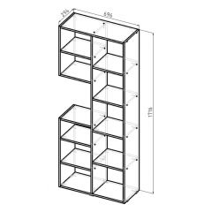 Стеллаж Элемент-2 (дуб сонома) в Сысерти - sysert.mebel24.online | фото 5