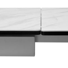 Стол BELLUNO 160 MARBLES KL-99 Белый мрамор матовый, итальянская керамика/ белый каркас, ®DISAUR в Сысерти - sysert.mebel24.online | фото 7
