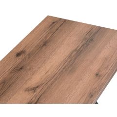 Стол деревянный Алеста Лофт 120х60х77 25 мм дуб делано темный  / черный матовый в Сысерти - sysert.mebel24.online | фото 4