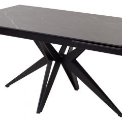 Стол FORIO 160 MATT BLACK MARBLE SOLID CERAMIC / BLACK, ®DISAUR в Сысерти - sysert.mebel24.online | фото