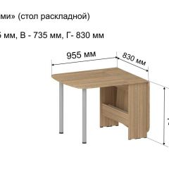 Стол-книжка раздвижной "Оригами" в Сысерти - sysert.mebel24.online | фото 5