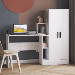 Стол компьютерный СКМ-1 ЛДСП Белый в Сысерти - sysert.mebel24.online | фото