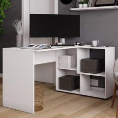 Стол компьютерный угловой СКМУ-4 Белый в Сысерти - sysert.mebel24.online | фото