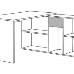 Стол письменный Лайт 03.245 F (белый) в Сысерти - sysert.mebel24.online | фото 3