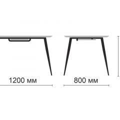 Стол раздвижной Корсика В1 (Бискайская сосна/черный) в Сысерти - sysert.mebel24.online | фото 2