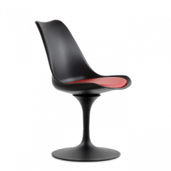 Стул Barneo N-8 Tulip style черный с красной подушкой в Сысерти - sysert.mebel24.online | фото 2