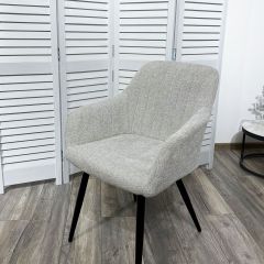 Стул BRANDY WZ2042-19 галечный серый фактурный велюр/ черный каркас М-City в Сысерти - sysert.mebel24.online | фото 5
