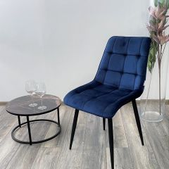 Стул CHIC BLUVEL-86 NAVY BLUE / черный каркас М-City в Сысерти - sysert.mebel24.online | фото 5