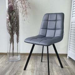 Стул CHILLI SQUARE HK017-09 серо-черничный, PU/ черный каркас М-City в Сысерти - sysert.mebel24.online | фото 5