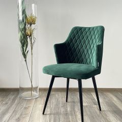 Стул HERMAN 360 град. ЗЕЛЕНЫЙ #19, велюр / черный каркас М-City в Сысерти - sysert.mebel24.online | фото
