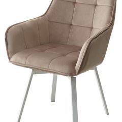 Стул MAVERICK 360 град. поворот. BLUVEL-40 BEIGE/ белый каркас, М-City в Сысерти - sysert.mebel24.online | фото