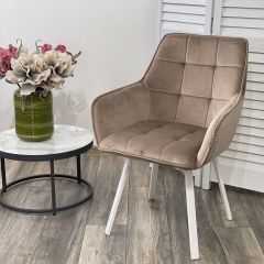 Стул MAVERICK 360 град. поворот. BLUVEL-40 BEIGE/ белый каркас, М-City в Сысерти - sysert.mebel24.online | фото 2