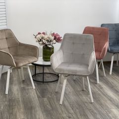 Стул MAVERICK 360 град. поворот. BLUVEL-40 BEIGE/ белый каркас, М-City в Сысерти - sysert.mebel24.online | фото 3