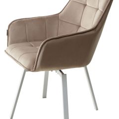 Стул MAVERICK 360 град. поворот. BLUVEL-40 BEIGE/ белый каркас, М-City в Сысерти - sysert.mebel24.online | фото 8