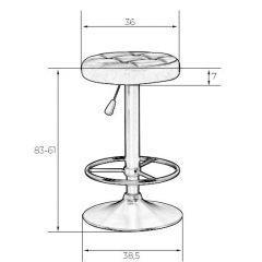 Табурет барный DOBRIN BRUNO LM-5008 (чёрно-белый) в Сысерти - sysert.mebel24.online | фото 2