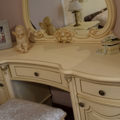 Туалетный стол + Зеркало Мона Лиза (крем) в Сысерти - sysert.mebel24.online | фото 5