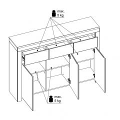 Тумба 3D3S, TAURUS, цвет белыйдуб вотан в Сысерти - sysert.mebel24.online | фото 2