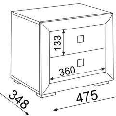 Тумба прикроватная Глэдис М30 (ЯШС/Белый) в Сысерти - sysert.mebel24.online | фото 2