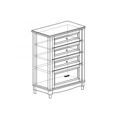 Тумба высокая №409 Прованс в Сысерти - sysert.mebel24.online | фото 2