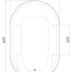 Зеркало Дакка 800х500 с подсветкой Домино (GL7036Z) в Сысерти - sysert.mebel24.online | фото 8