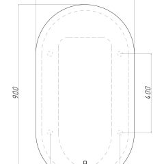 Зеркало Дакка 900х500 с подсветкой Sansa (GL7037Z) в Сысерти - sysert.mebel24.online | фото 8