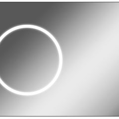Зеркало Eclipse 100 black с подсветкой Sansa (SE1032Z) в Сысерти - sysert.mebel24.online | фото 1