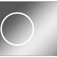 Зеркало Eclipse 90 black с подсветкой Sansa (SE1031Z) в Сысерти - sysert.mebel24.online | фото