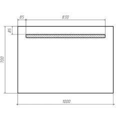 Зеркало Good Light 100 с подсветкой Домино (GL7010Z) в Сысерти - sysert.mebel24.online | фото 2