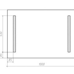 Зеркало Good Light 2-100 с подсветкой Домино (GL7016Z) в Сысерти - sysert.mebel24.online | фото 3