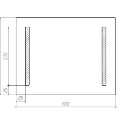 Зеркало Good Light 2-90 с подсветкой Домино (GL7015Z) в Сысерти - sysert.mebel24.online | фото 6